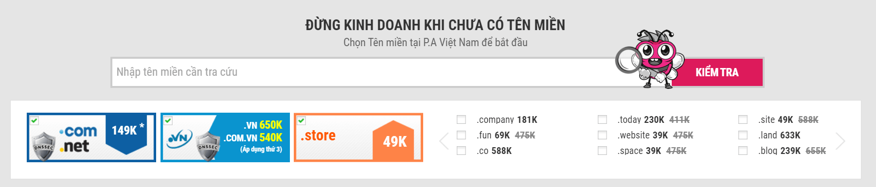 nên mua tên miền ở đâu