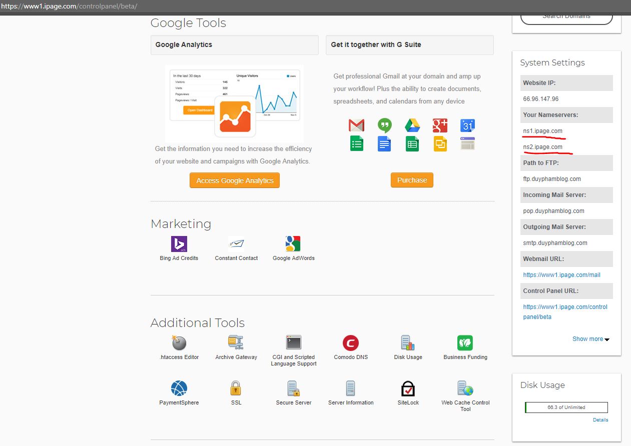hướng dẫn cách trỏ tên miền về hosting 2