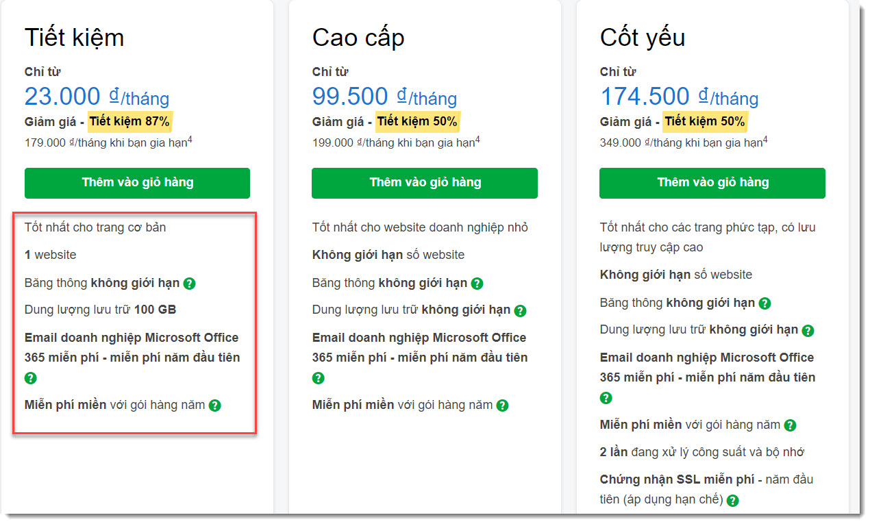 Wordpress Hosting của Godaddy