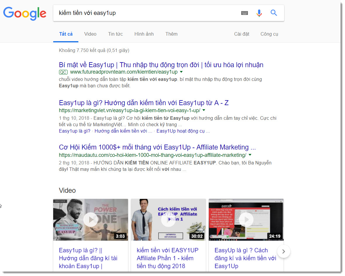 Đánh giá về Easy1Up - hình thức kiếm tiền hot nhất hiện nay